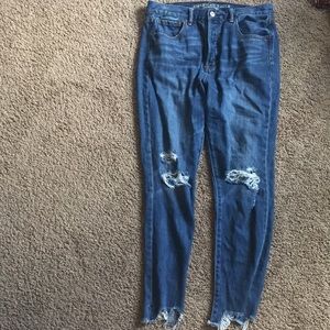 high rise american eagle girlfriend jeans